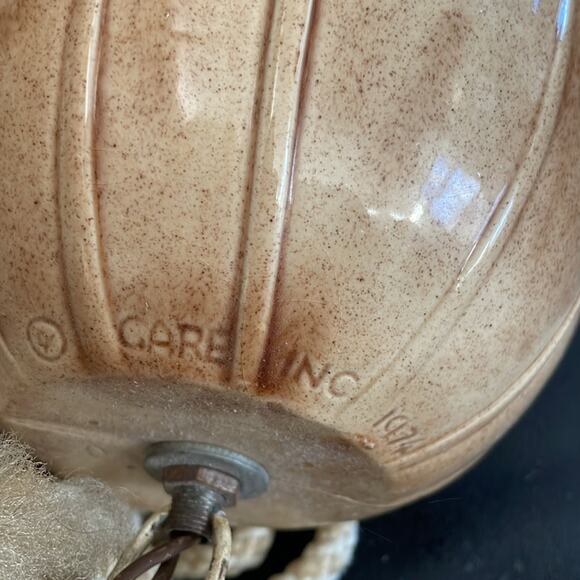 70s macrame ceramic tulip lamp - Picture 10 of 12